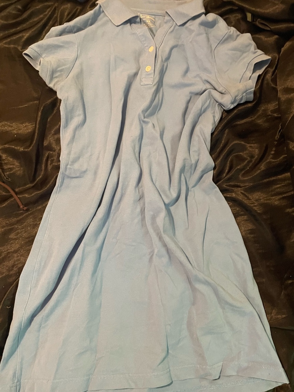 L.L. Bean Light Blue Polo Tunic Dress